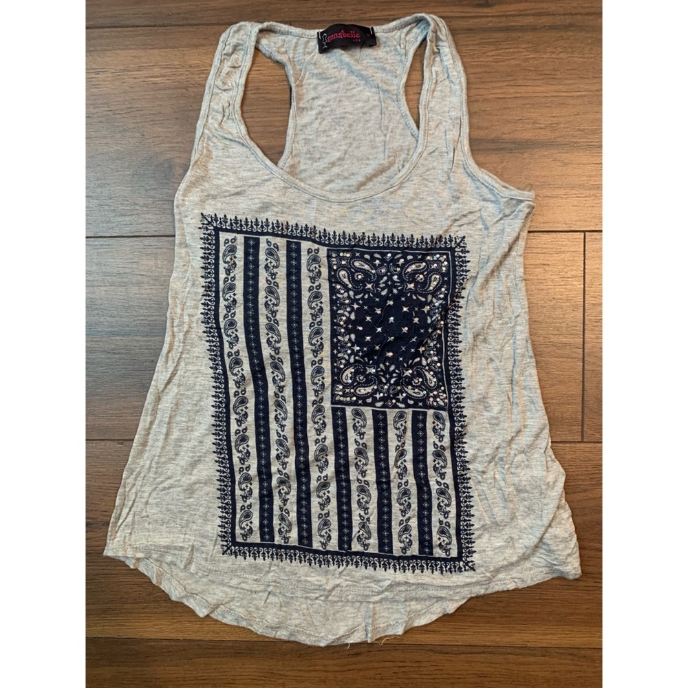 Grey & Blue Tank Top